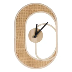 OSTARIA Orologi-Orologio da parete rattan Luna Beige