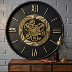 EMINZA Orologi-Orologio da parete rotondo in metallo (55 cm) Arezzo