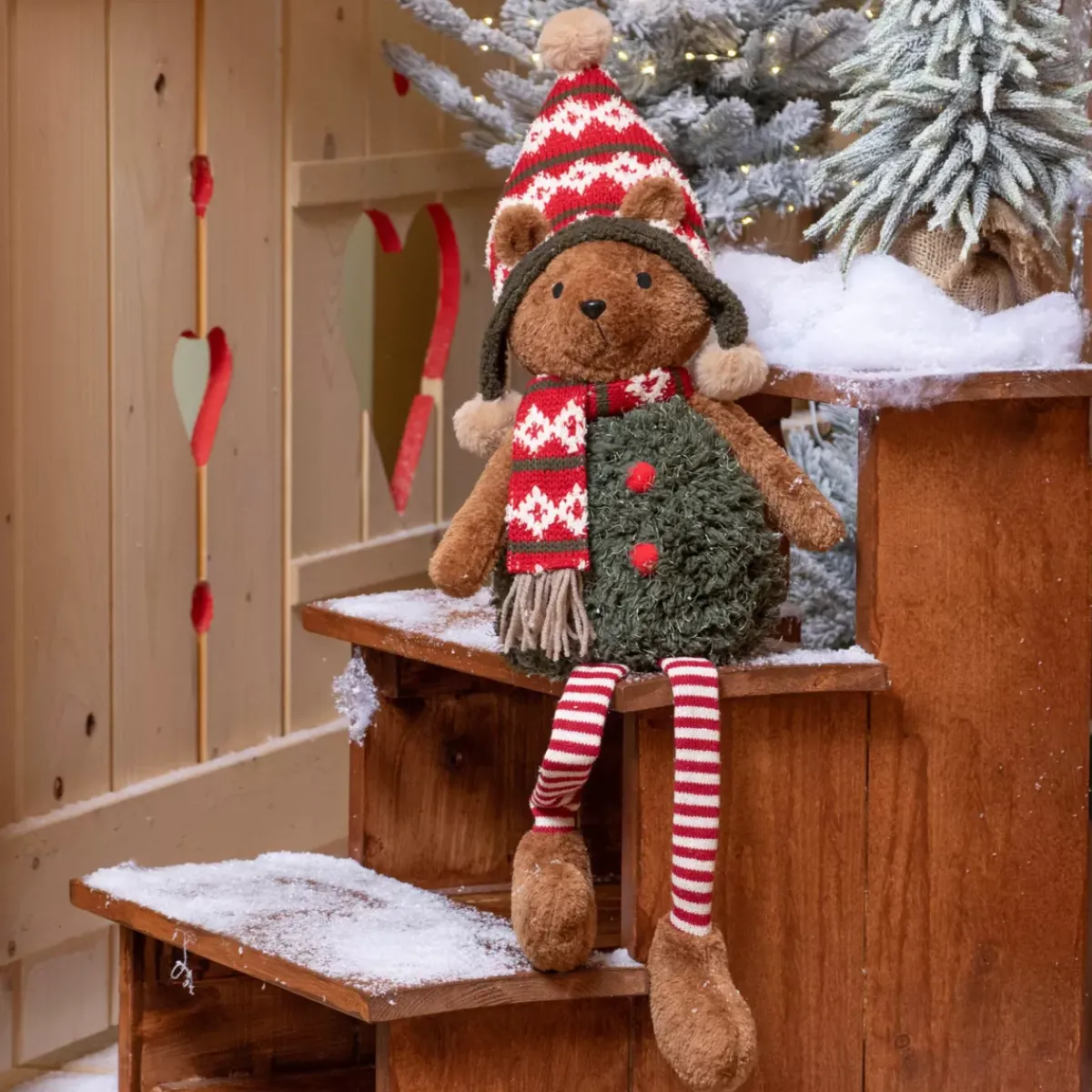 KAEMINGK Babbo Natale Animali E Personaggi-Orsaccochiotto natalizio decorativo (H68 cm) Max in montagna