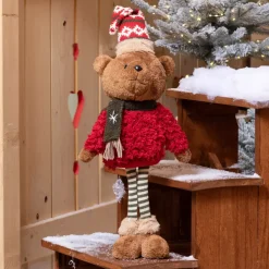 KAEMINGK Babbo Natale Animali E Personaggi-Orsetto di Natale decorazione (H54 cm) Pippin in montagna