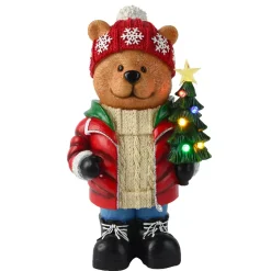 KAEMINGK Oggetti Decorativi E Illuminati|Babbo Natale Animali E Personaggi-Orsetto luminoso con pile 7 LED (H38 cm) Tiboo