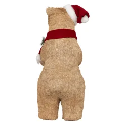 JJA Babbo Natale Animali E Personaggi-Orso decorativo in legno (H73 cm) Gulliver curioso