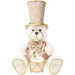 KOOPMAN Babbo Natale Animali E Personaggi-Orso di Natale decorativo (H33 cm) Maestoso musicista