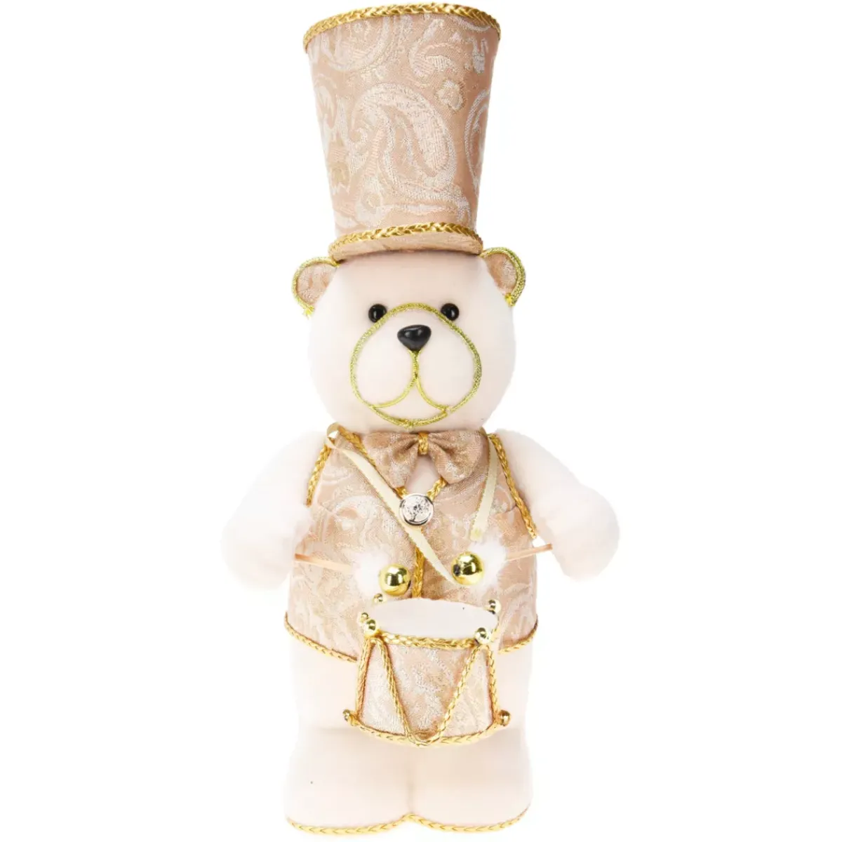 KOOPMAN Babbo Natale Animali E Personaggi-Orso di Natale decorativo (H39 cm) Maestoso musicista