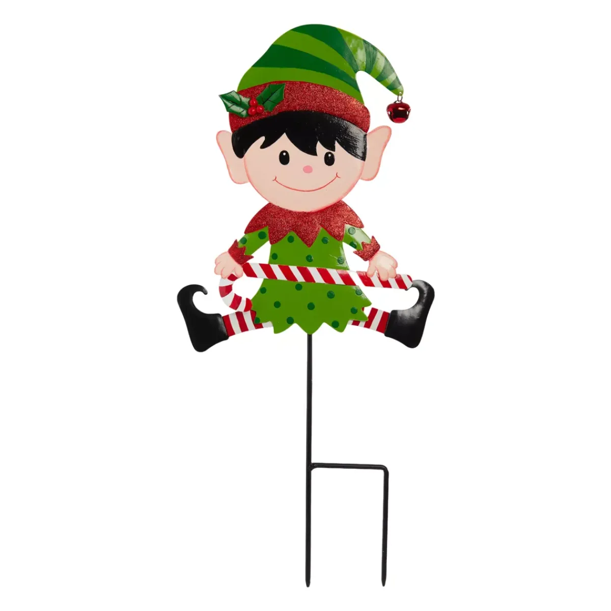 CHRISTMAS DREAM Decorazioni E Oggetti Natalizi|Babbo Natale Animali E Personaggi-Paletto da giardino in metallo (H50 cm) Folletto burlone