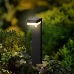 #N/A Luci Per Esterno-Paletto da giardino solare 40 LED 600 lumen (H50 cm) Elite Grigio