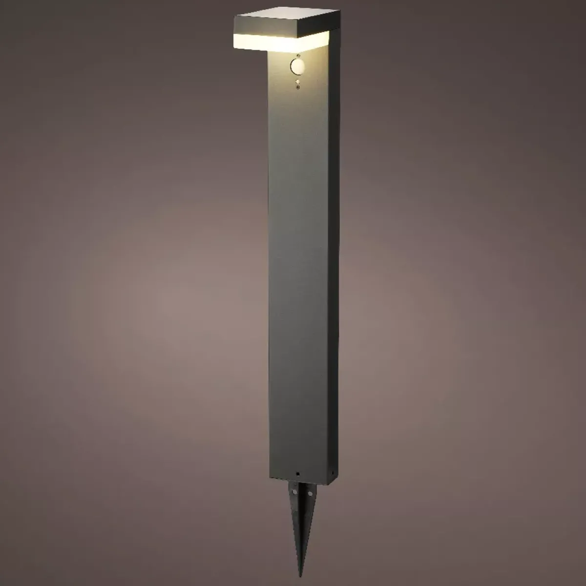 #N/A Luci Per Esterno-Paletto da giardino solare 40 LED 600 lumen (H70 cm) Elite Grigio
