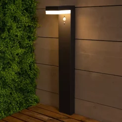 #N/A Luci Per Esterno-Paletto da giardino solare 40 LED 600 lumen (H70 cm) Elite Grigio