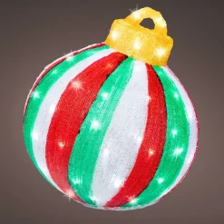 KAEMINGK Decorazioni E Oggetti Natalizi|Oggetti Decorativi E Illuminati-Palla di Natale gigante luminosa 80 LED (H39 cm) Circus e bianco freddo