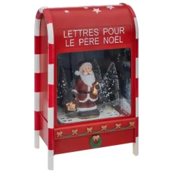 Feeric Lights & Christmas Decorazioni E Oggetti Natalizi|Oggetti Decorativi E Illuminati-Palla di neve luminosa 12 LED (H40 cm) Casella postale di Babbo Natale