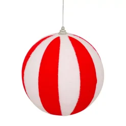 JJA Palline Di Natale-Pallina di Natale (D150 mm) a Righe Rosse e Bianche