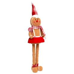 Babbo Natale Animali E Personaggi-Pan di zenzero con gambe telescopiche (H89 cm) Miss Natale