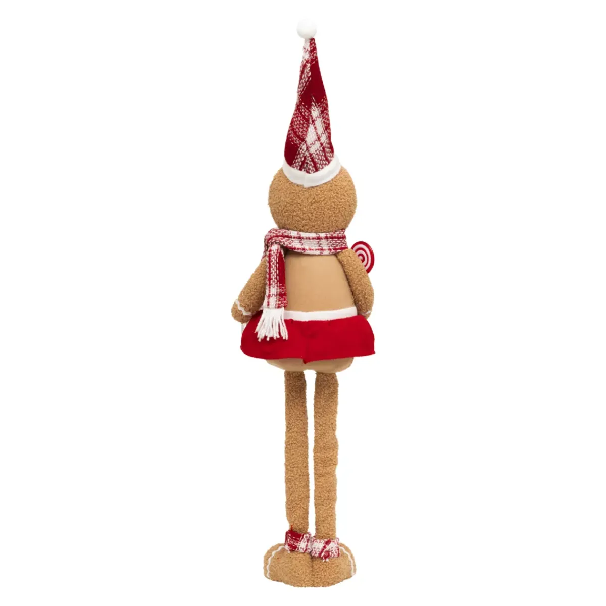 Babbo Natale Animali E Personaggi-Pan di zenzero con gambe telescopiche (H89 cm) Miss Natale