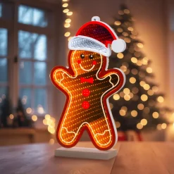 KAEMINGK Decorazioni E Oggetti Natalizi|Babbo Natale Animali E Personaggi-Pan di zenzero luminoso 132 LED (H27 cm) Infinity