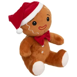 FEERIC LIGHTS Babbo Natale Animali E Personaggi-Peluche di Natale (H25 cm) Omino di pan di zenzero