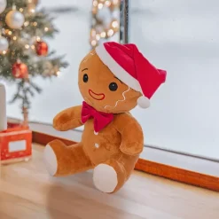 FEERIC LIGHTS Babbo Natale Animali E Personaggi-Peluche di Natale (H25 cm) Omino di pan di zenzero