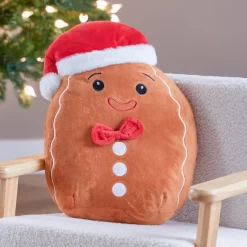 JJA Babbo Natale Animali E Personaggi-Peluche (H35 cm) Pan di zenzero allegro e rosso
