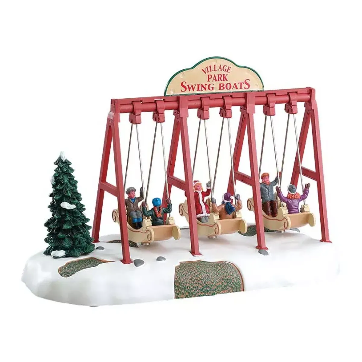 LEMAX Villagio Di Natale Lemax-Personaggi a pile Altalene Swing Boats
