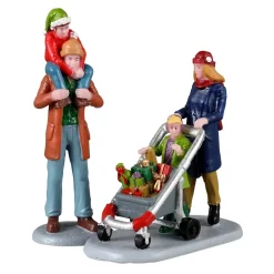 LEMAX Villagio Di Natale Lemax-Personaggi Shopping in famiglia per le festività di fine anno