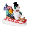 LEMAX Villagio Di Natale Lemax-Personaggi Slittino con Frosty il pupazzo di neve