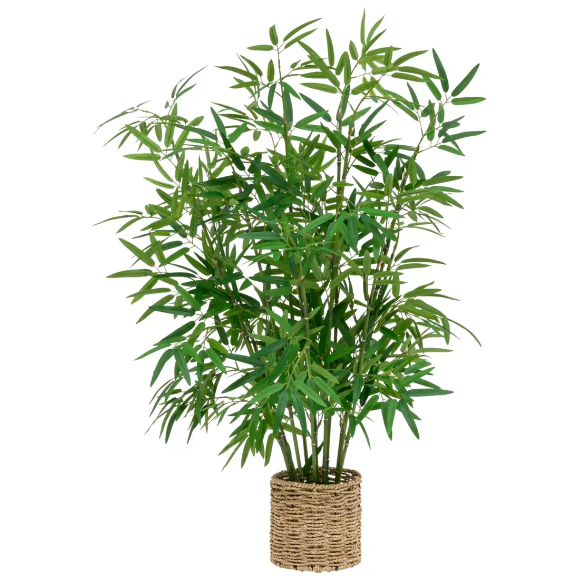 Atmosphera, cru017dateur d'intu017drieur Elementi Decorativi-Pianta artificiale con vaso intrecciato (H100 cm) Bambù Ly