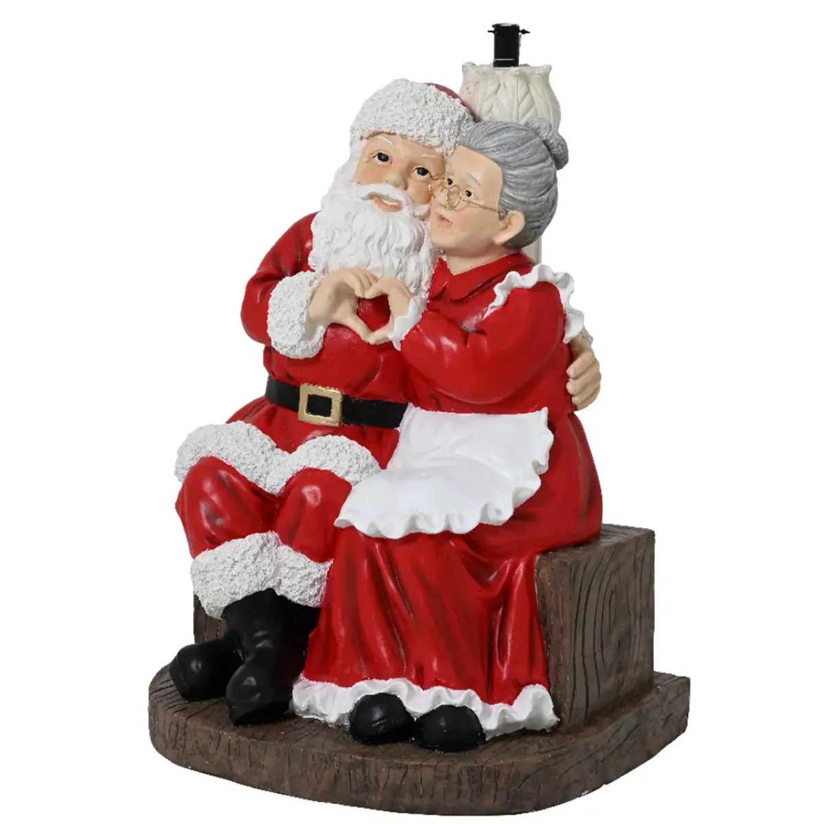 KAEMINGK Accessori Per Albero Di Natale-Piede di albero gigante (H97 cm) Babbo e Mamma Natale