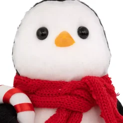 FEERIC LIGHTS Babbo Natale Animali E Personaggi-Pinguino di Natale (H19 cm) Pingu e Canna di zucchero