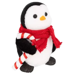 FEERIC LIGHTS Babbo Natale Animali E Personaggi-Pinguino di Natale (H19 cm) Pingu e Canna di zucchero