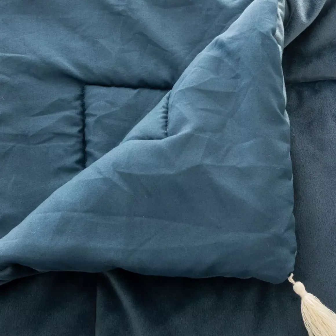 Piumotto velluto (80 x 180 cm) Slow Blu