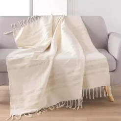 DOUCEUR D'INTERIEUR Plaid E Teli Copritutto-Plaid cotone (150 cm) Doreline
