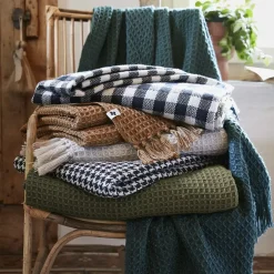 Plaid divano materiale riciclato (130 x 160 cm) Gabin Blu notte
