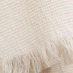 EMINZA Plaid E Teli Copritutto-Plaid in cotone a nido d'ape (130 x 160 cm) Eva Tortora