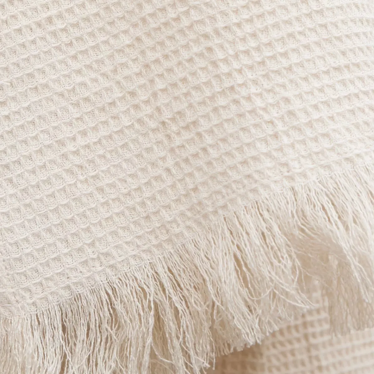 EMINZA Plaid E Teli Copritutto-Plaid in cotone a nido d'ape (130 x 160 cm) Eva Tortora