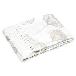 STOF Plaid E Teli Copritutto-Plaid in cotone riciclato morbido (125 x 150 cm) Oriana
