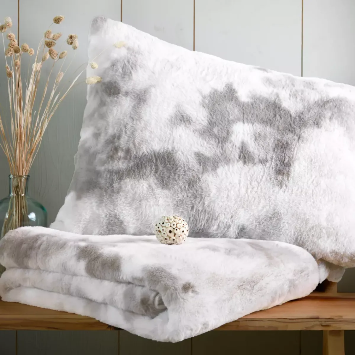 STOF Plaid E Teli Copritutto-Plaid in finta pelliccia (125 x 150 cm) Harald