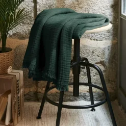 EMINZA Plaid E Teli Copritutto-Plaid in garza di cotone (130 x 160 cm) Gaïa