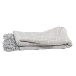 Plaid in lana e cashmere (140 x 200 cm) Camille Grigio