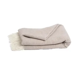 Plaid in lana e cashmere (140 x 200 cm) Côme Beige