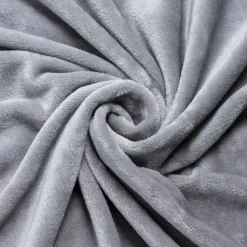Plaid morbida in flanella (130 x 180 cm) Didou Grigio chiaro