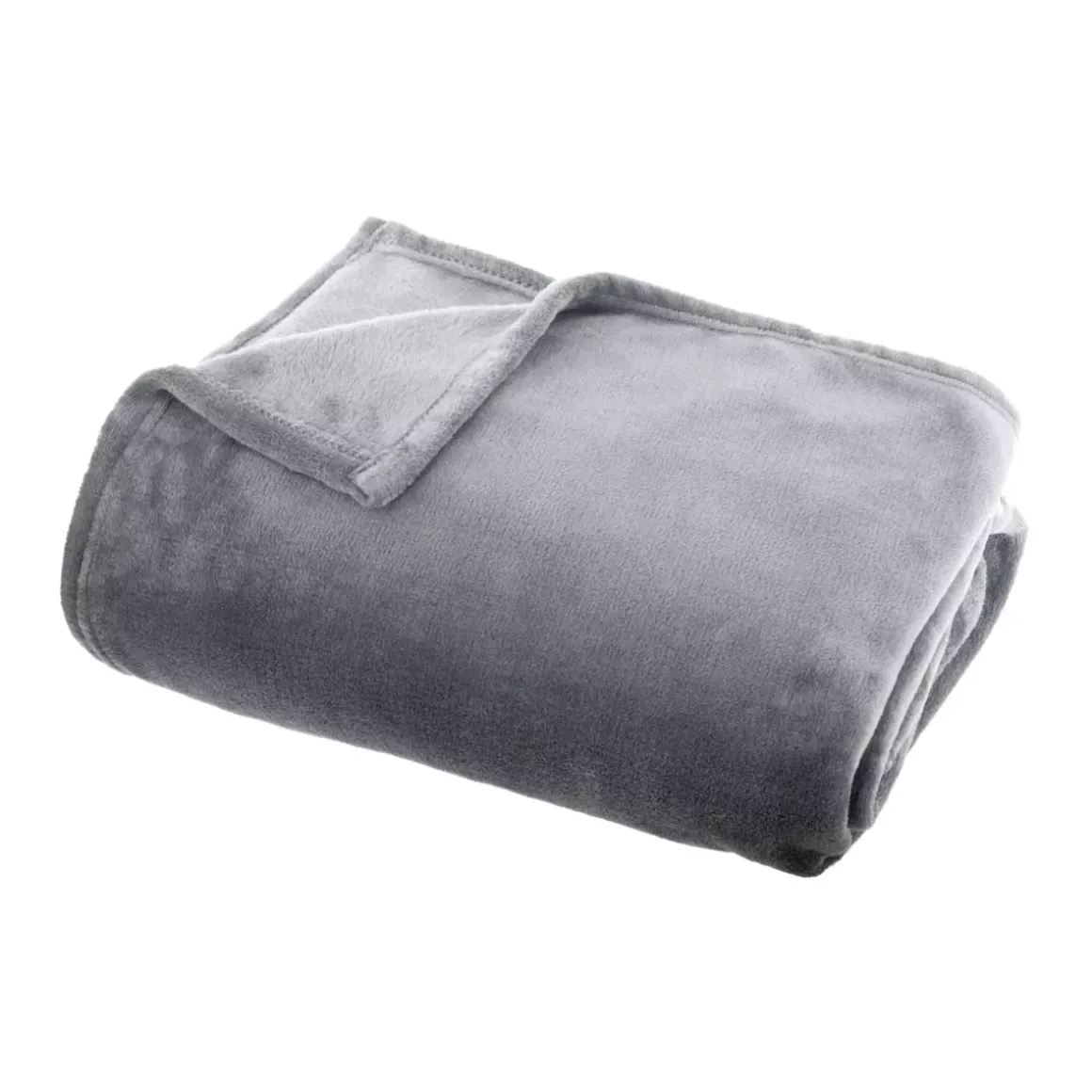Plaid morbida in flanella (130 x 180 cm) Didou Grigio chiaro