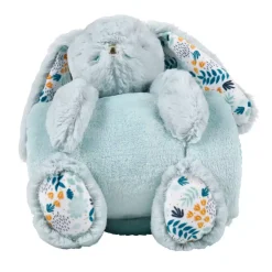 Plaid morbido (90 cm) e peluche Coniglio Blu