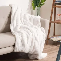 Plaid morbido (160 cm) Manoir Bianco