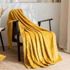 EMINZA Plaid E Teli Copritutto-Plaid morbido in flanella (125 x 150 cm) Zag
