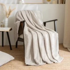 EMINZA Plaid E Teli Copritutto-Plaid morbido in flanella (125 x 150 cm) Zag