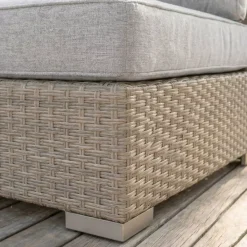 Poltrona da giardino angolare in resina intrecciata Palma Grigio