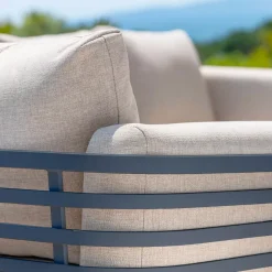 Poltrona da giardino in alluminio Monte Carlo Grigio antracite e tortora