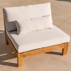 Poltrona da giardino in legno di acacia Borneo Sabbia