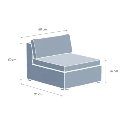 Poltrona da giardino in resina intrecciata Palma Grigio