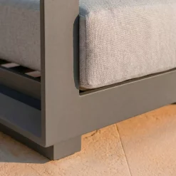 Poltrona da giardino relax in alluminio Elba Grigio antracite e grigio chiaro