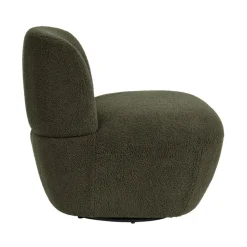 Poltrone-Poltrona girevole in bouclé (seduta 45 cm) Nyxor scuro